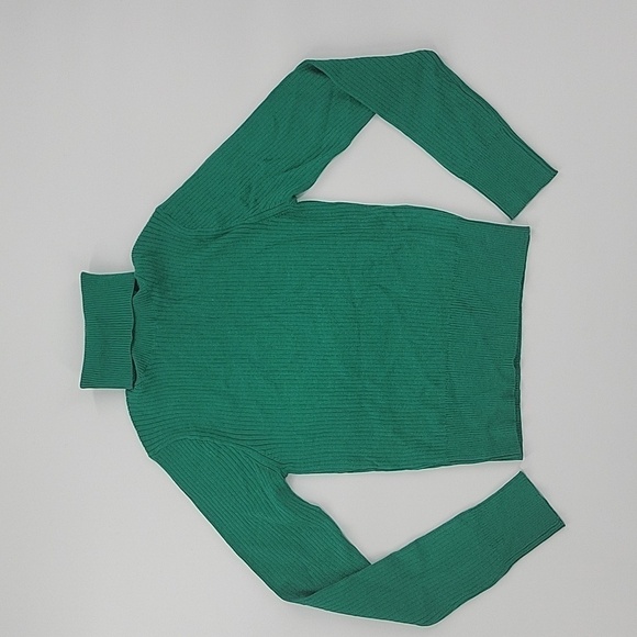 J Crew TENCEL™ lyocell-blend ribbed turtleneck sweater Festive Green S NWT BJ603 - Picture 2 of 12